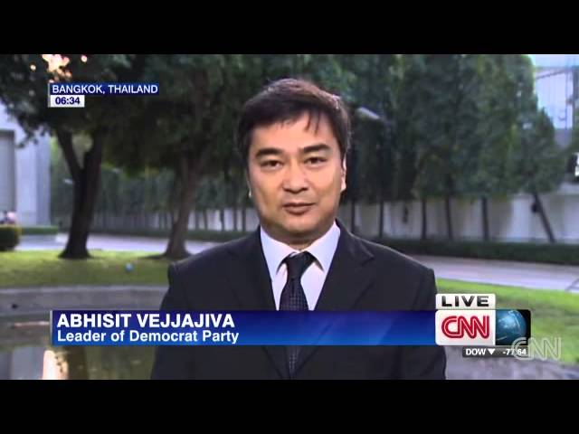 2013/12/03 Cnn สัมภาษณ์ สด!! อภิสิทธิ์ เกี่ยวกับสถานการณในประเทศไทย -  Youtube