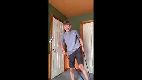 Working out with a stretchband meme variant for my friend.