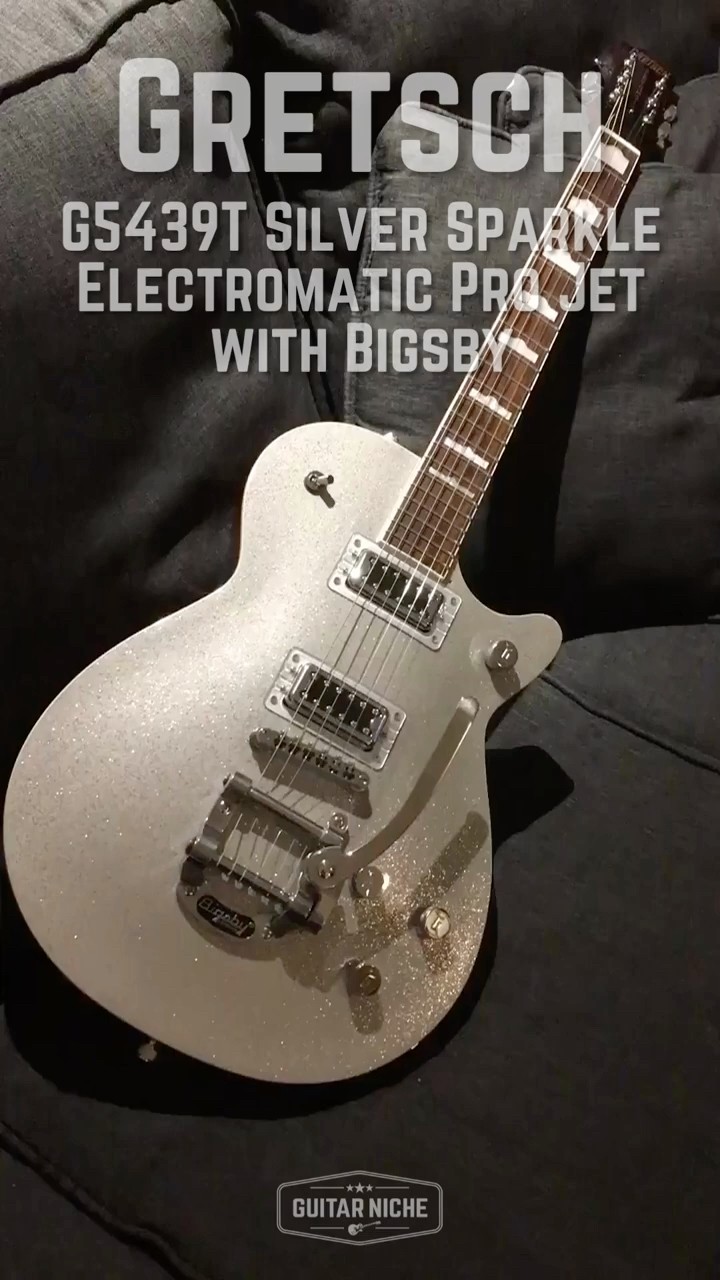 Gretsch G5439T Silver Sparkle Electromatic Pro Jet GuitarNiche.com