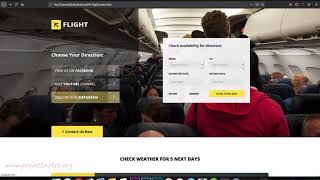 Flight Booking Website In Html5 With Source Code