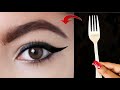 *PERFECT* Winged Liner in 15 sec || eyeliner kaise lagaye | eyeliner tutorial