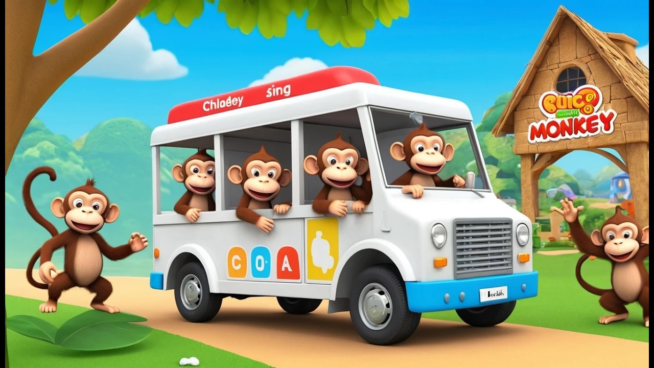 Три обезьяны соревнуются с молоковозом на