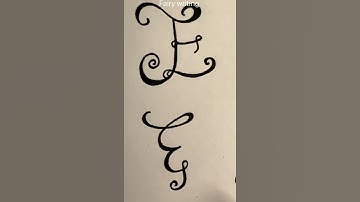 How to Draw Fancy English Letters E for Beginners #calligraphy #short #youtube