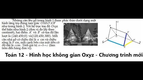 Toán 12: Những căn lều gỗ trong hình 1 được phác thảo dưới dạng một hình lăng trụ đứng tam giác