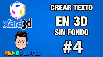 Crear texto en 3d sin fondo con Xara 3d / Aprende a hacer textos en 3d Rápido fácil con Pedro Edita
