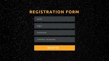 Registration Form Using HTML and CSS