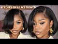 IT&#39;S GIVING NATURAL HAIR SILK PRESS! IMPRESSIVE 4C EGDE BOB WIG | Myfirstwig | Chev B.