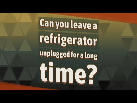 Video: Moet je een koelkast uit het stopcontact laten?