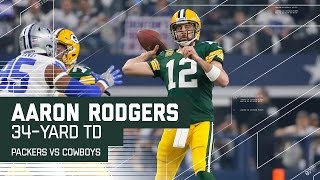 aaron rodgers tosses 34 yard td on opening drive packers vs cowboys nfl divisional highlights