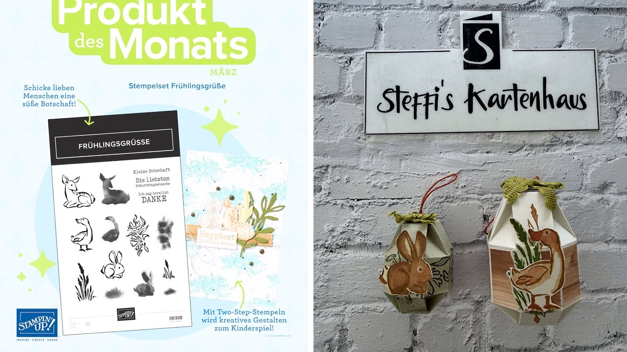 Origami Osterei Box für mittleres und kleines Schokoei Stampin Up! Frühlingsgrüße Produkt des Monat