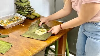 Ricos tamales oaxaqueños rellenitos de verdura 😉