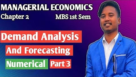 MBS 1st Sem Managerial Economics Chapter 2 || Time Series Analysis By Least Square Method ||