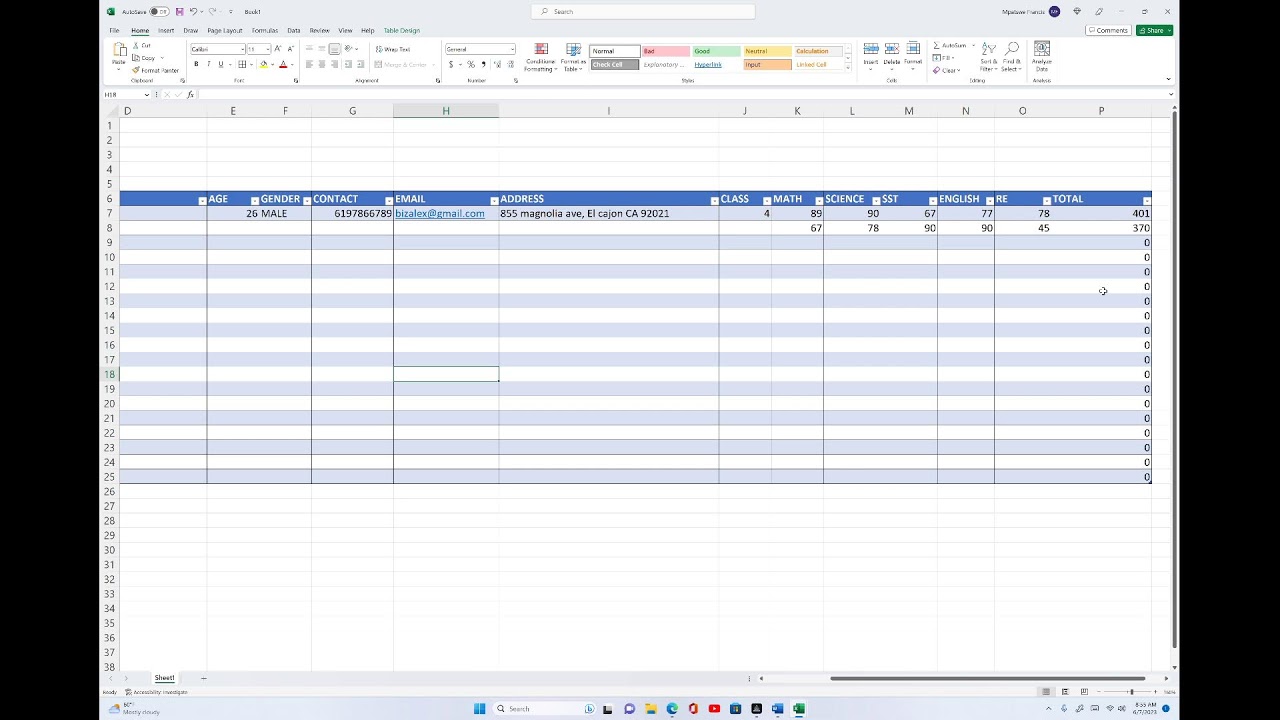 ⁣CREATING TABLES IN MICROSOFT EXCEL STEP BY STEP PROCEDURES.