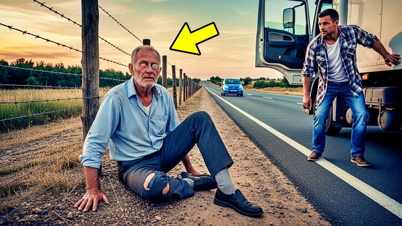 FILHA DEIXOU O PAI CEGO IDOSO NA BEIRA DA ESTRADA... MAS UM CAMINHONEIRO MUDOU O DESTINO DE TODOS