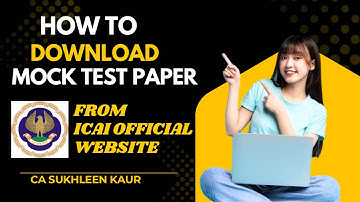 How to Download ICAI Mock Test Papers | September 2025 | ICAI Website Guide 2025 📚✅ #icai #ca 
