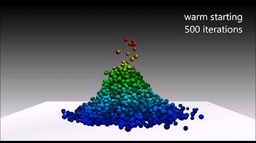 Warm starting the projected Gauss-Seidel algorithm for granular matter simulation