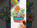 How to draw a flower pot for kids capcut  drawing picture  cutedraws flover love color