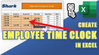 [TUTORIAL] Create a TIME TRACKER or PUNCH CLOCK in EXCEL (Free Template!) screenshot 5