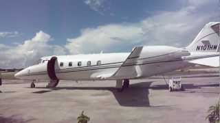 Learjet 60 Engine Start-up at KFXE | N101HW