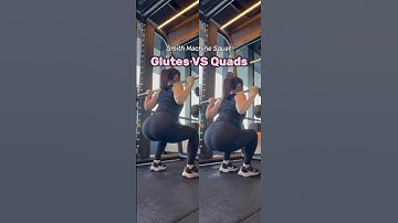 Glutes Vs Quads Smith Machine Squat 🍑 #fitness #workout