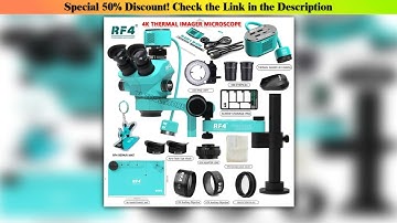 Top RF4 Stereo Trinocular Microscope 360 Rotation Articulating Arm Stands Phone Soldering PCB