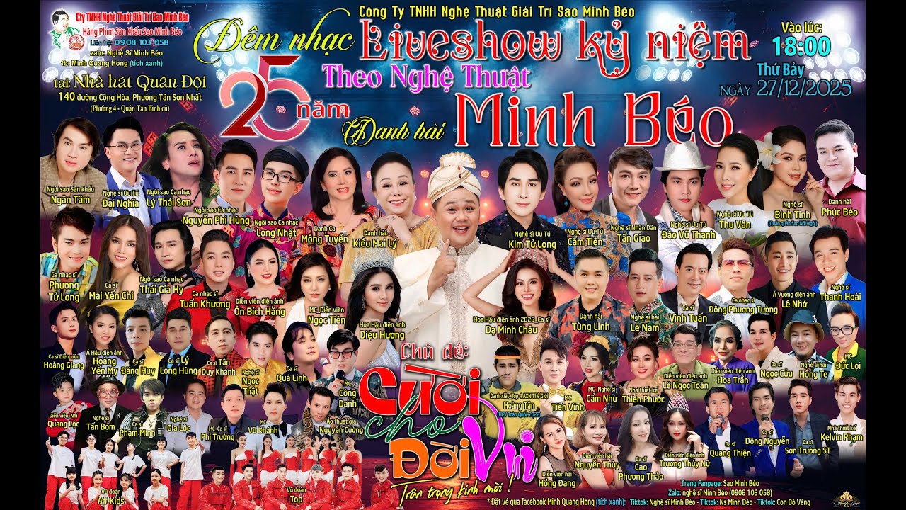 LIVE SHOW MINH BÉO 25 NĂM CƯỜI CHO ĐỜI VUI