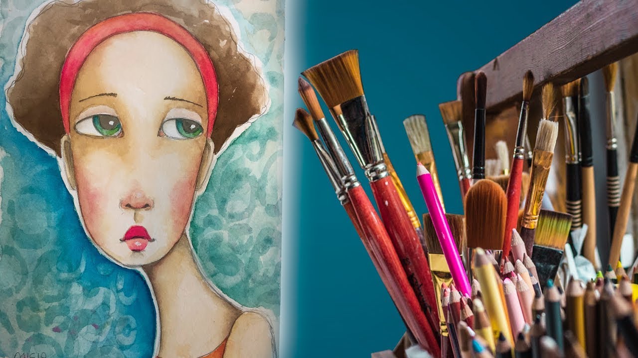 Using Stencils with Watercolor (fast version) - YouTube