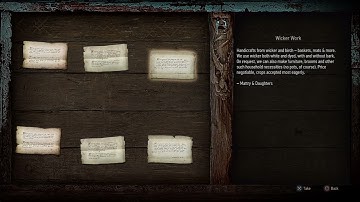 NOTICES: Wicker Work (Witcher 3 In-Game Lore Read Aloud)