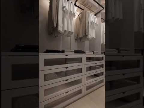 تصميم غرفة ملابس للمساحات الصغيره
