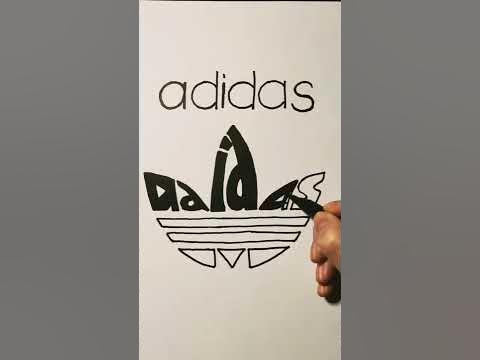 Drawing logo Adidas / рисунок лого Адидас - YouTube