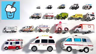 Ambulance toys collection tomica siku transformers cars