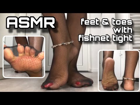 ASMR relax feet with fishnet tight