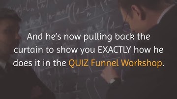 Quiz Funnel Workshop Happening Now