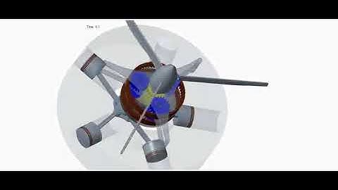 pro-e radial engine with gear box