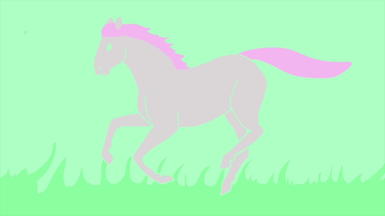Pink running horse animation