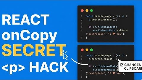 React onCopy Secret | Change Clipboard Text From a p Tag