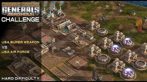 Command & Conquer: Zero Hour - Challenge - USA Super Weapon vs USA Air Force [Hard] 1080p