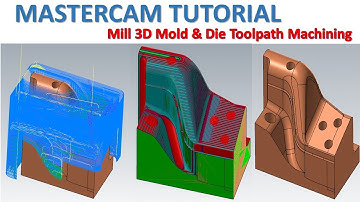 MasterCAM Tutorial #125 | Mill 3D Rough Pocket, Area Rough, Rest Mill