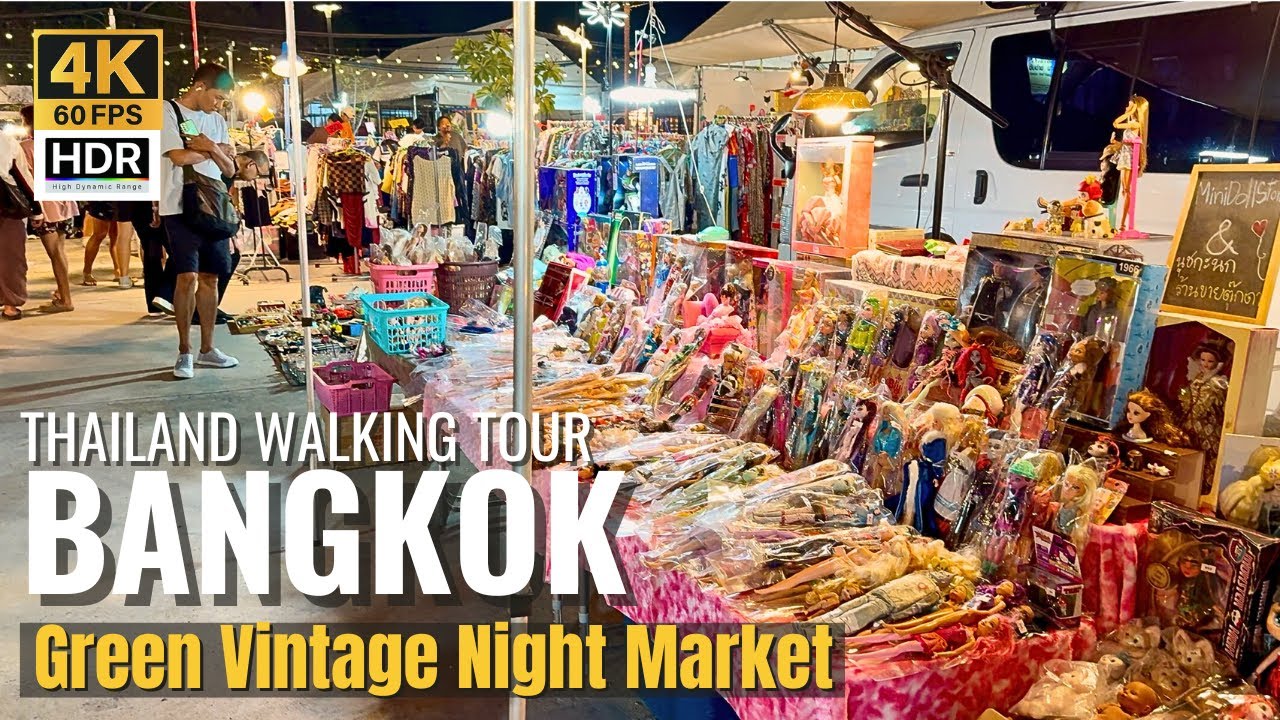[BANGKOK] Green Vintage Market (Ratchayothin) "Secondhand & Art Toys Market" | Thailand [4K HDR]