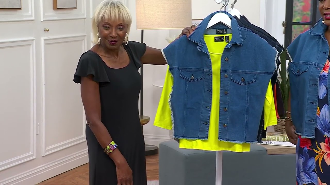 Women with Control My Wonder Denim Sleeveless Jacket on QVC - YouTube