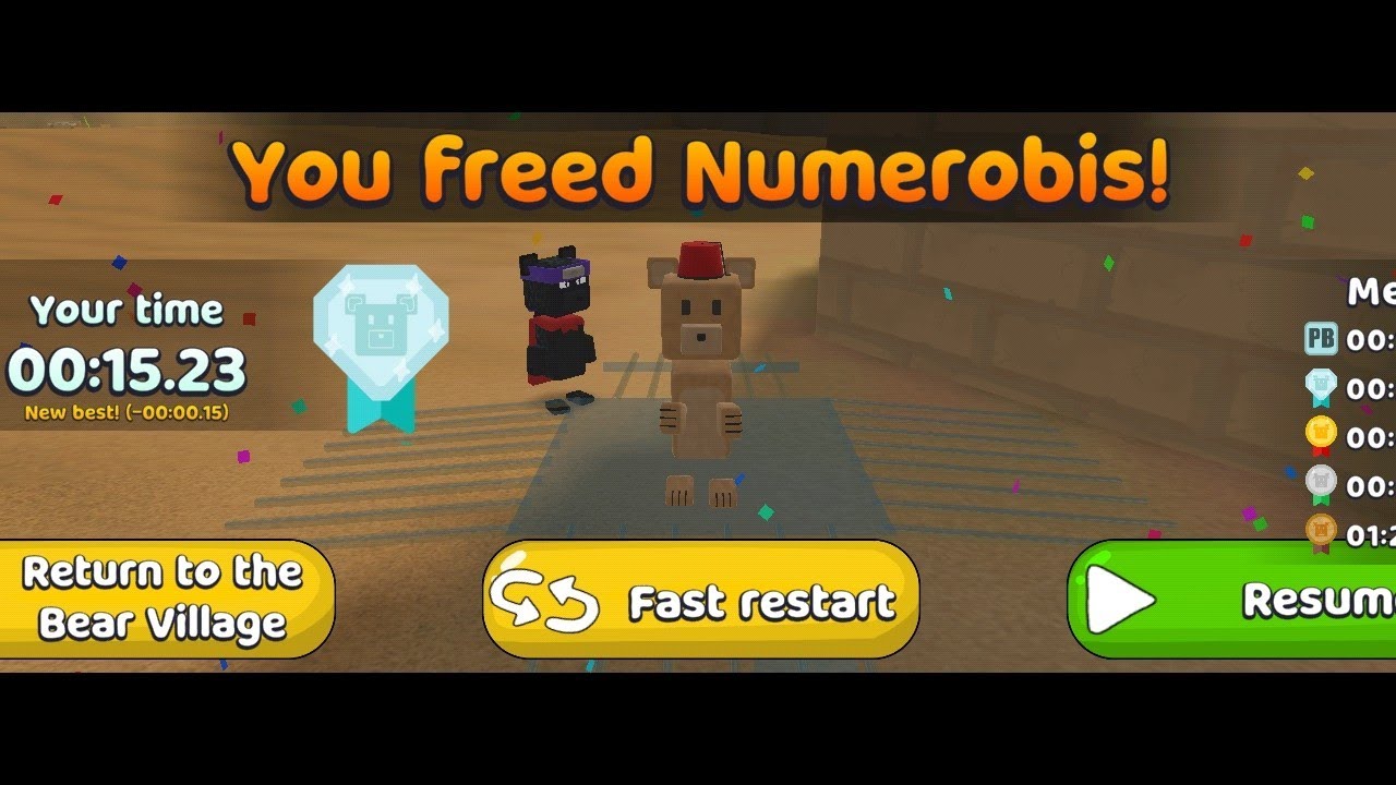 Numerobis in 15.23 | Player Best | Super Bear Adventure Speedrun 