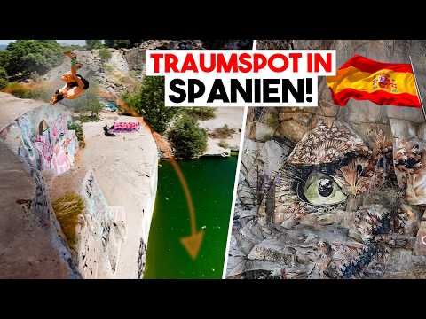 Klippenspringen an EPISCHER Location! | Graffiti Steinbruch in Madrid 🇪🇸
