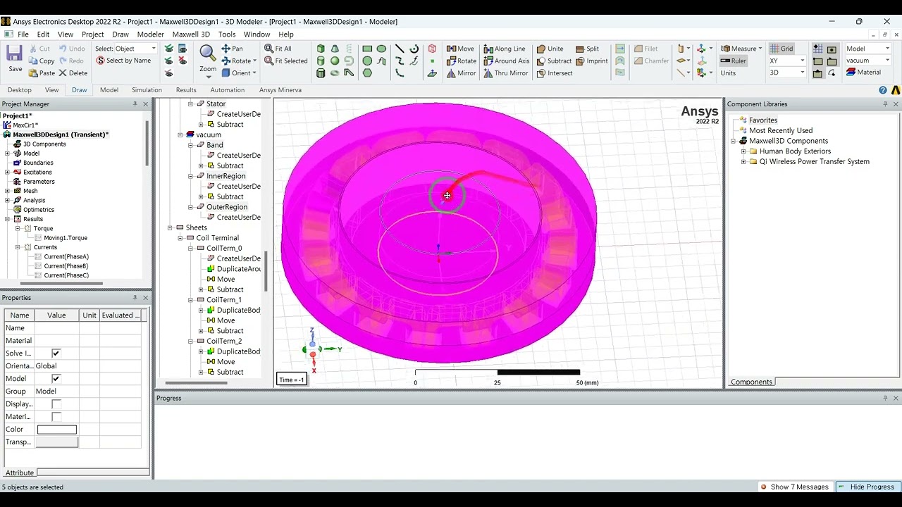 ANSYS MAXWELL을 이용한 bldc  전자기 해석  연습