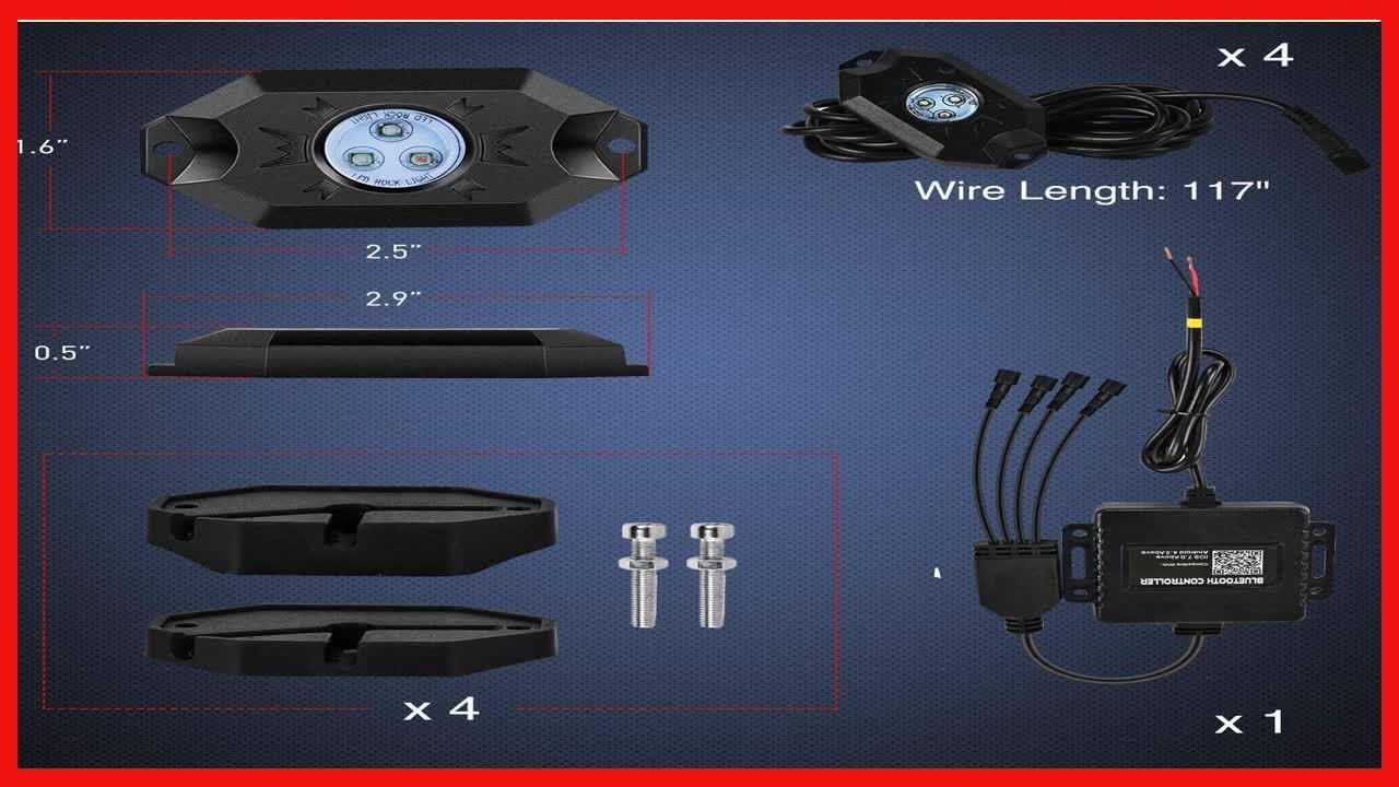 Transform Your Ride with Phone APP Controlled Multicolor Rock Lights