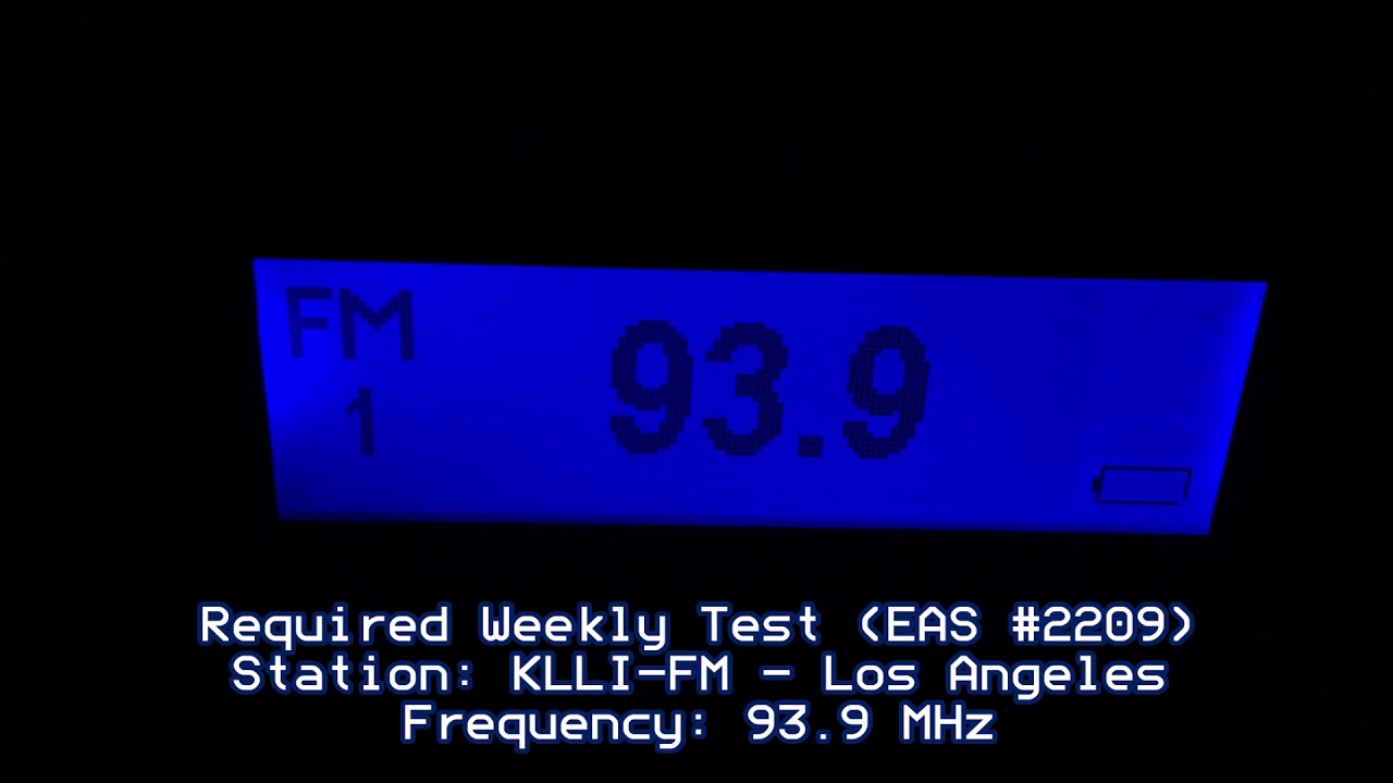 KLLI 93.9 Nightime EAS Test (EAS 
