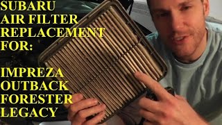 Subaru Air Filter Replacement 2.5L | EJ25 Air Filter | Late Model Subaru Air Filter
