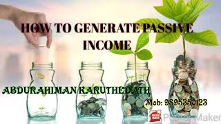 How to Generate Passive Income