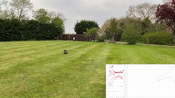 RC car testing in garden with new Racelogic RTK 2cm receiver.