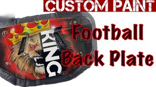 Custom  airbrush a football back plate