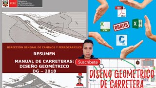 DISEÑO GEOMETRICO DE CARRETERA 3RA CLASE PLANTILLAS GRATIS (excel, civil 3d, csv)